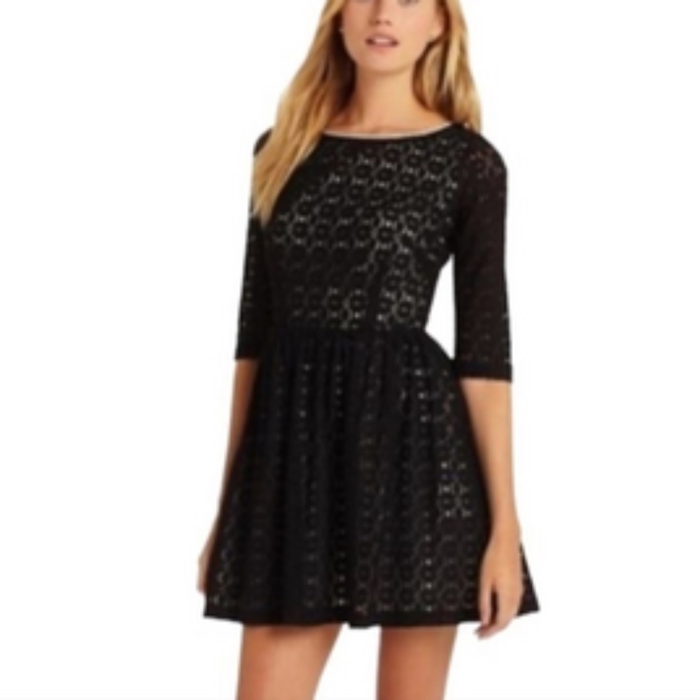 Lilly Pulitzer Black Lace Mini Dress